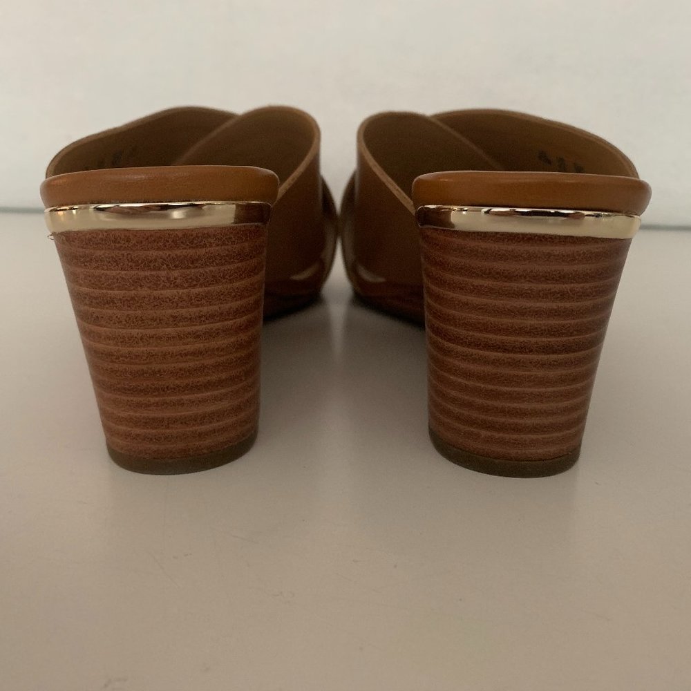 NWOT Franco Sarto Memphis Leather Wedge Sandal US Size 6.5 M - Picture 3 of 9